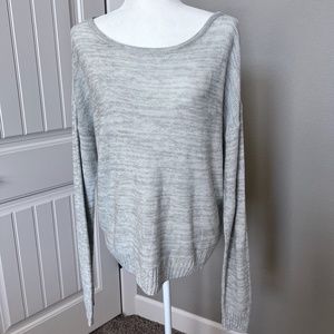 SO Grey Marl Lightweight Sweater w/Back Cutout Detail XL NWT